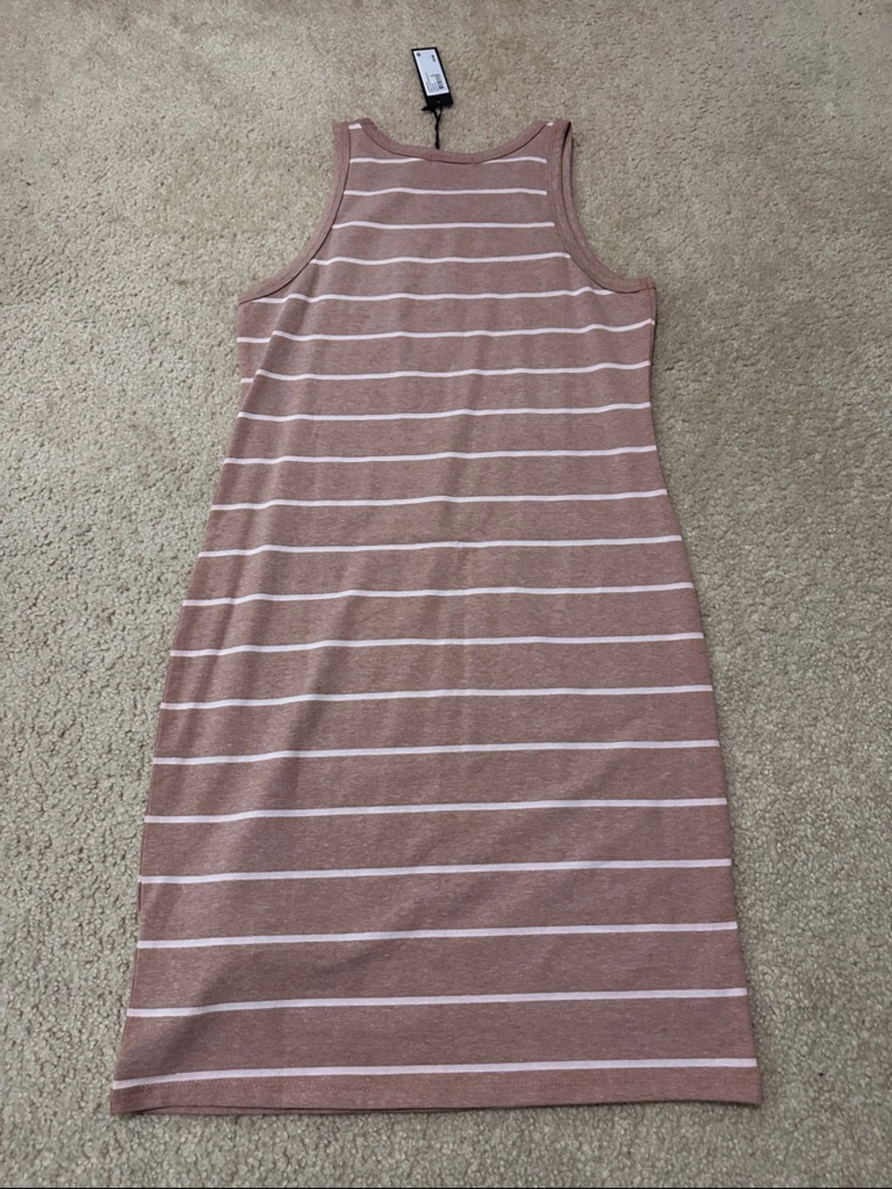 Cotton On Mauve Pink Striped Tank Bodycon Midi Dress NWT - Picture 10 of 10